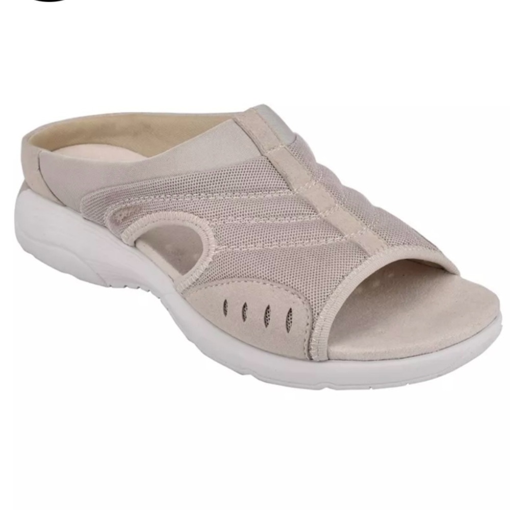 Easy Spirit Traciee 2 Gray Khaki Lightweight Slip-On Sandals, Women’s Size 11N